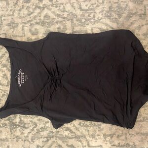 Aeropostale Black Ruched Fitted Tank Top